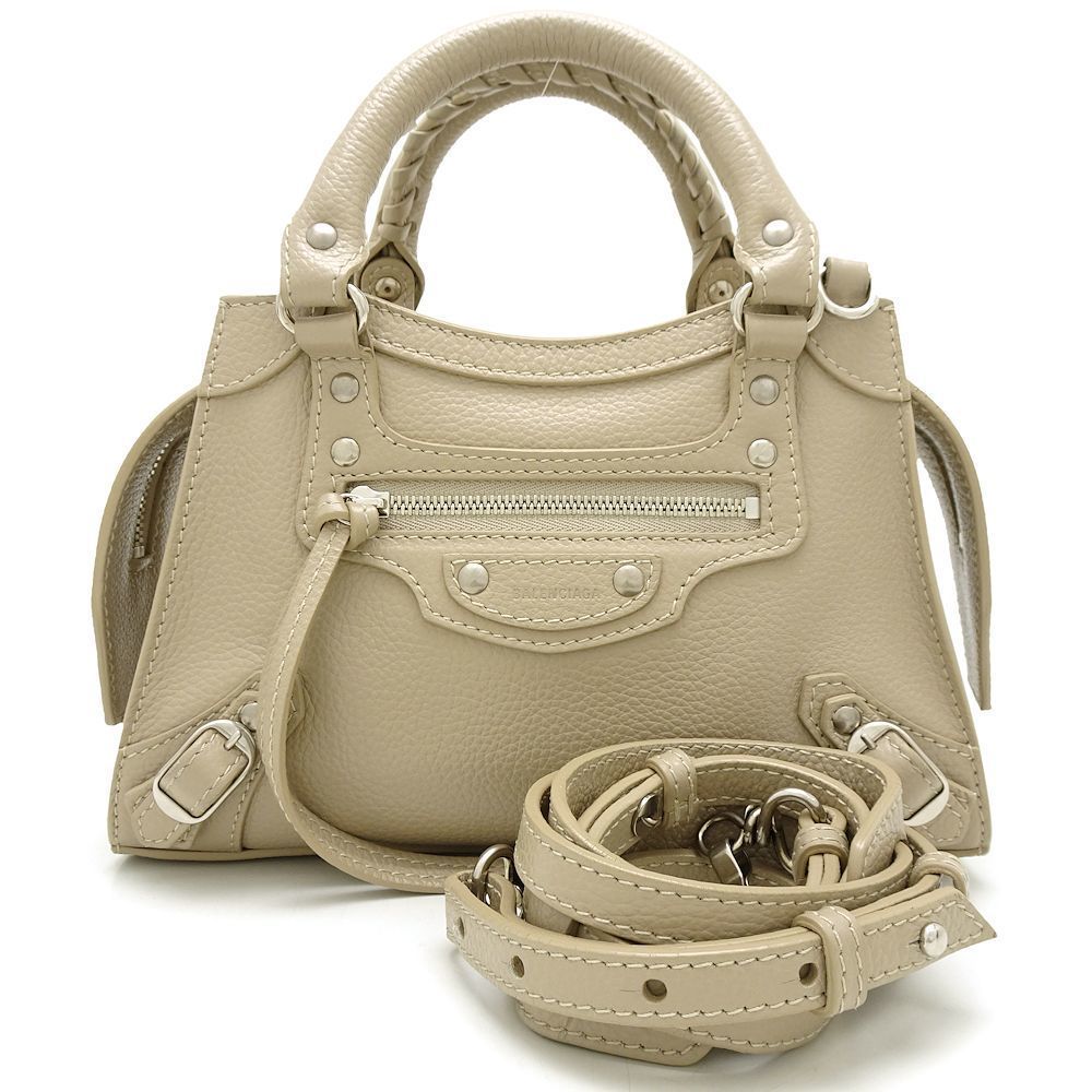 Balenciaga Neo Classic City Mini 2way Bag Leather Taupe
